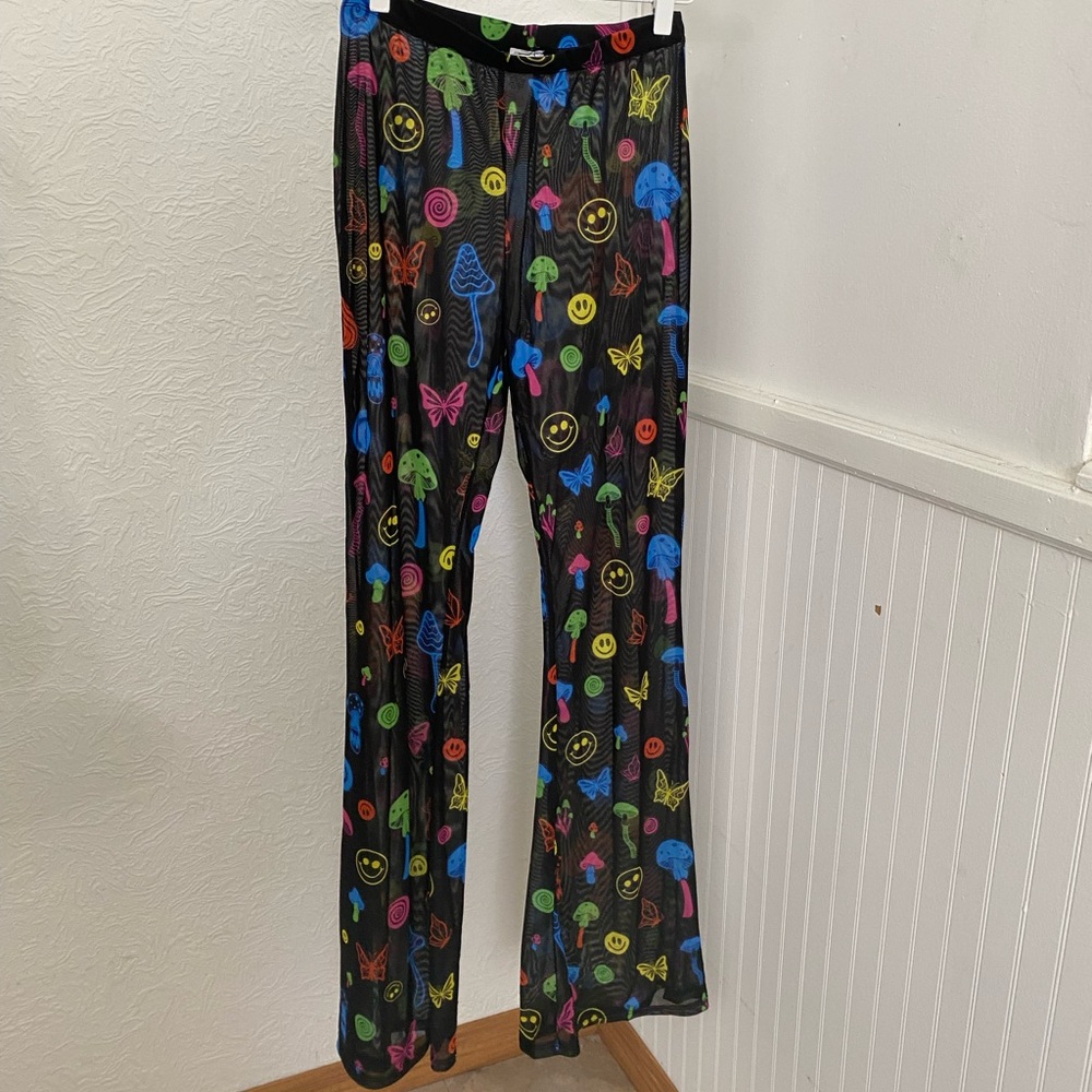 Trippy Mesh Patterned Pants